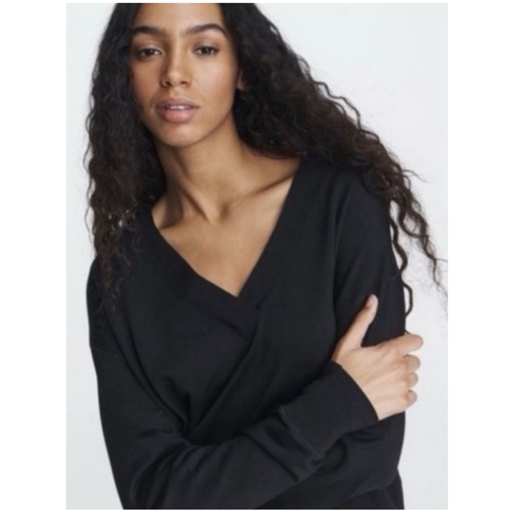 RAG & BONE Oversized Black Sweatshirt